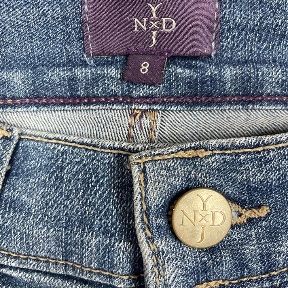NYDJ Denim Jeans Women's Crop Lift Tuck Technology Medium Wash Size 8 - Picture 9 of 13